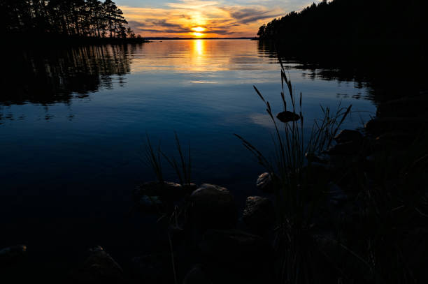istock Sunset over lake Vattern in Sweden june 4 2023 1497455629