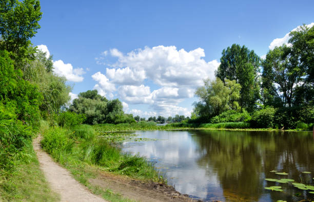 istock Dnepr River. Ukraine. A beautiful landscape in the Obolonsky district. 1497457771