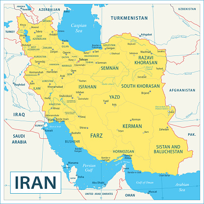 Map of Iran - Highly Detailed Vector illustration