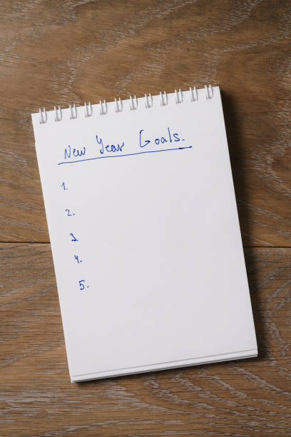 istock new year goals tempate with notepad on wood table 1497461266