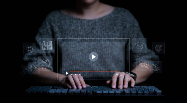 istock Education online concept. Woman use computer, online education training and e-learning webinar on internet for personal development and professional qualification. digital courses to develop new skill 1497475747