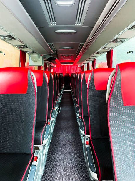 istock Empty tourist coach, indoors shot 1497477352