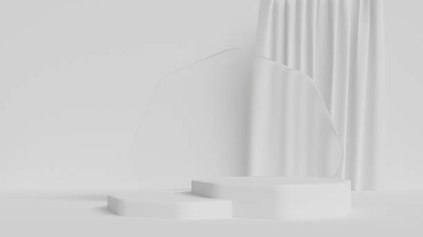 istock 3d product display podium scene with the geometric platform. 3d cylinder stand podium. Commercial background. Geometric forms in modern minimal design. 3d rendering. 1497478171