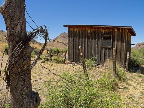 Located in Organ Mountains Desert Peak's National Monument New Mexico, in the Dripping Springs area. Area contains ruins of an old sanitorium for tuberculosis patients and mountain lodge to escape the heat at lower elevations.