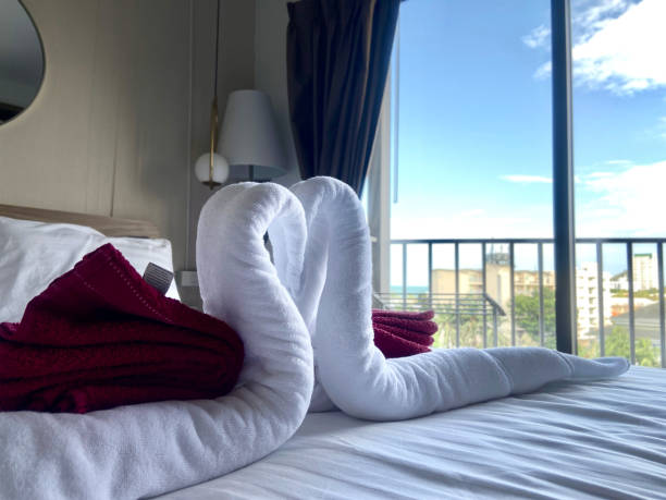 istock Luxurious Bedroom with Comfortable Bed and Window View for Ultimate Relaxation 1497484214
