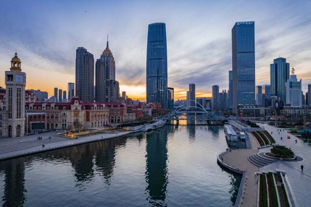 istock skyline view from an elevated walkway next to the city river 1497487939