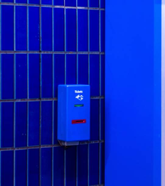 istock Contemporary bathroom against a blue tiled wall 1497490602
