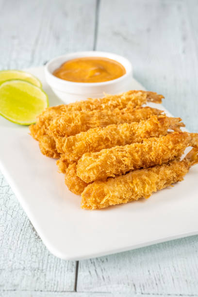 istock Shrimp tempura with sauce 1497509077