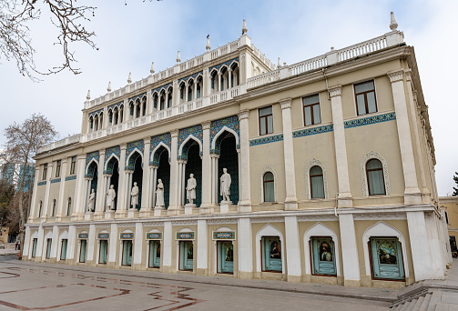 Baku, Azerbaijan - March 11, 2023. Nizami Ganjavi Museum. Opened in 1850.