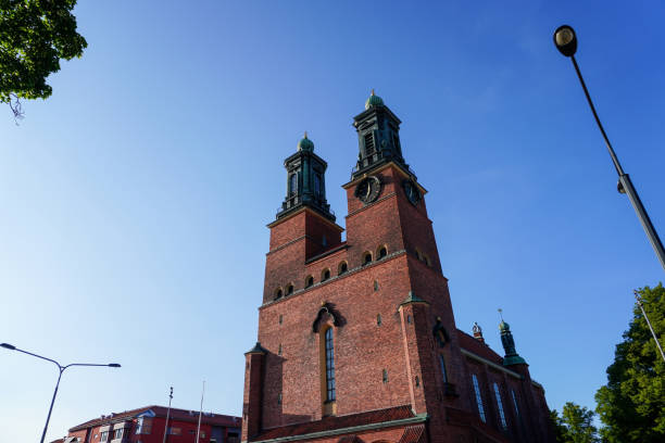 istock Low angle view of church against clear blue sky 1497516201