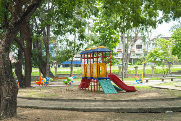 istock Colorful playground in the park. 1497516355