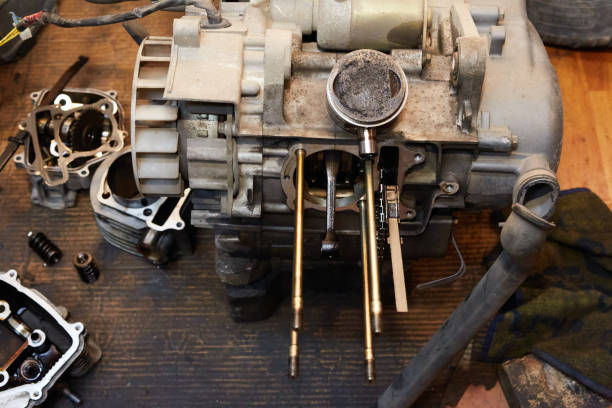 istock opened motorcycle blocks, repair shop 1497521824