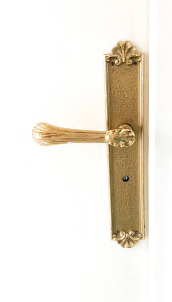 istock France: Traditional Vintage French Brass Door Handle 1497544772