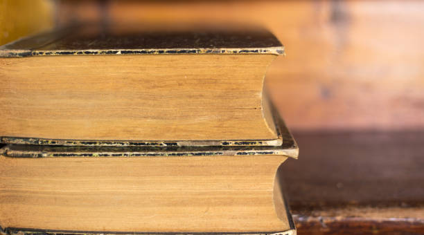 istock Two Large Antique Black Books Bound in Leather 1497545052
