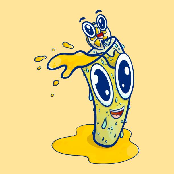 istock Happy glass cup of lemonade juice with a cute slice of lemon. 1497553365