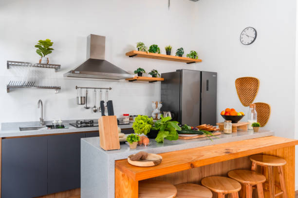 istock Modern kitchen designed in a Estate home. 1497556029