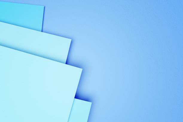 istock Blue pastel color paper geometric flat background 1497556246