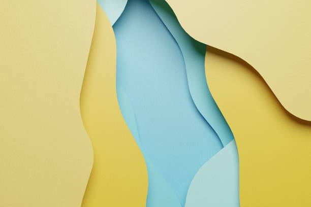istock Abstract colorful paper geometric composition background 1497556293
