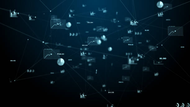 istock Online marketing research, Technology Data analysis for business and finance graphic interface showing, Global network and data connections background 3d rendering 1497558025
