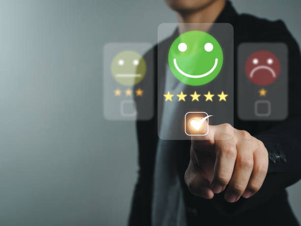 istock Experience rating businesses through online applications. 1497562473