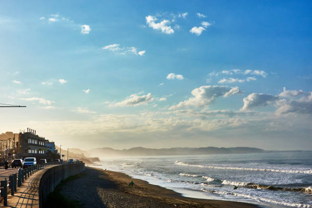 crashing waves, rushing, splashing, power in nature, sunlight, surfing, tranquil scene, traquility, moody sky, dramatic sky