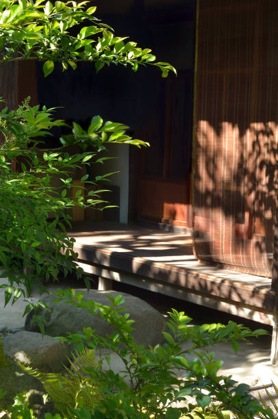 istock Japanese Styled Balcony in Strong Sunlight 1497568784