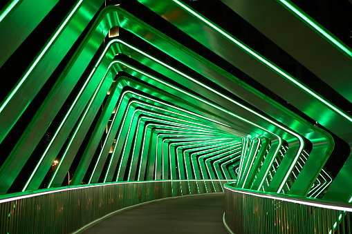 A pedestrian bridge in Tongan District, Xiamen, China