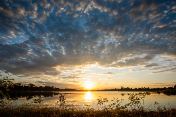 istock Beautiful cloud and sky on sunset landscape 1497573884