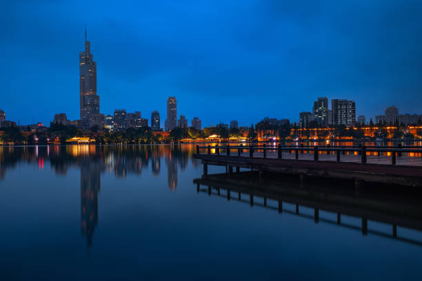 istock water reflection in xuanwu lake,nanjing 1497577431