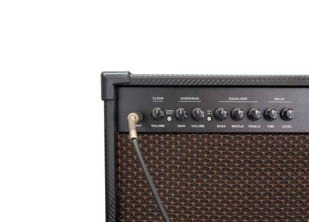 istock guitar amplifier isolated on white background, clean and overdrive chanel with EQ and delay effect 1497578088