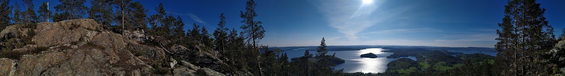 Picturesque panoramic view of the North East coast of Sweden