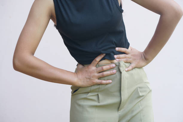 istock Woman having abdominal pain from gastritis 1497585475