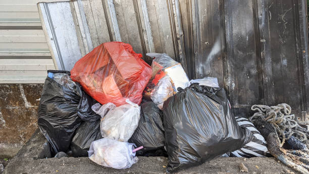 istock Garbage bins full of plastic bags 1497597919