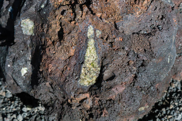 istock Lava Olivine Inclusion, Lanzarote, Spain 1497615259