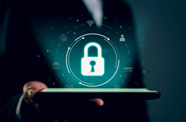 istock Businessman holding smartphone and showing padlock, protecting data on internet technology networking GDPR(general data protection regulation). 1497616540