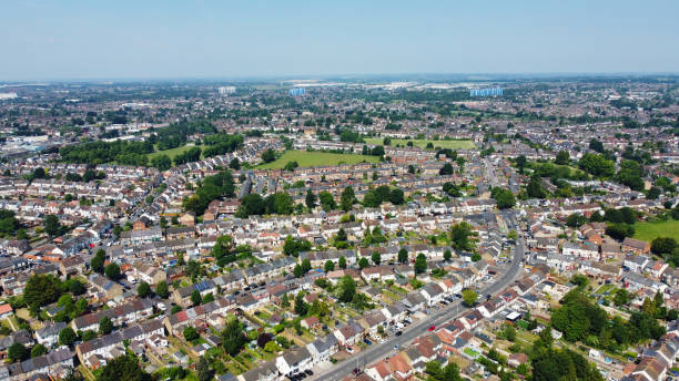 istock High Angle View of Residential District 1497618003