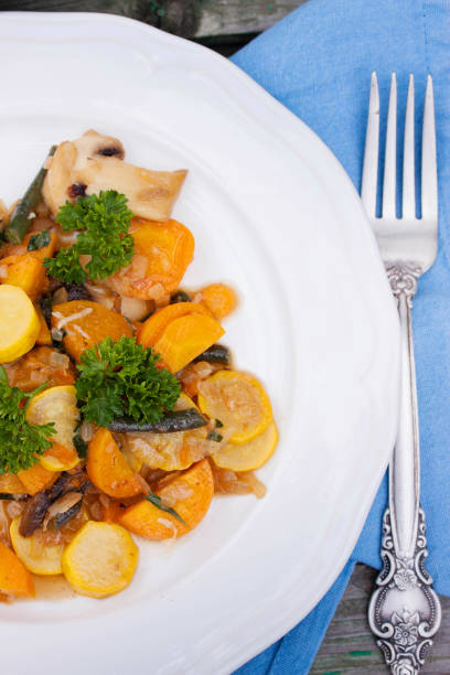 istock Summer stew with yellow zucchini 1497618319