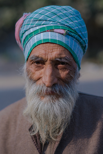 A old man with white long beard closeup shot at west bengal at 11/27/2021 09:33:04