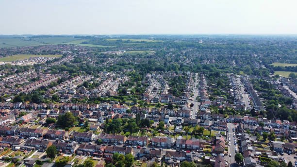 istock High Angle View of Residential District 1497620161