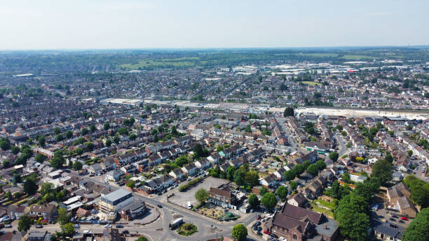 istock High Angle View of Residential District 1497620165