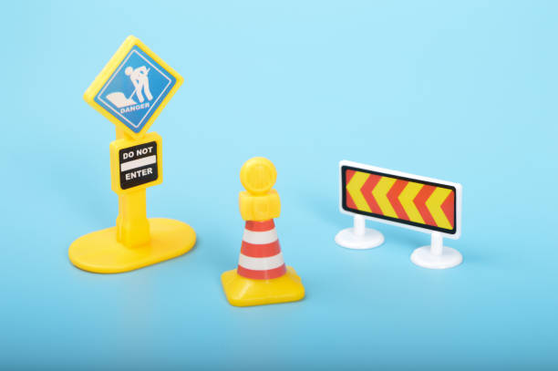 istock Do Not Enter warning sign symbol with blue background. 1497622063