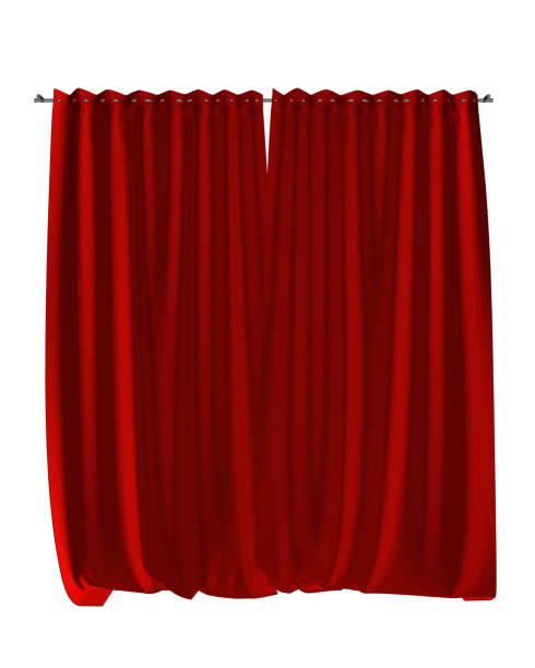 istock Red Curtain isolated. Curtains polygonal icon element. Vector illustration of curtains isolated on clean background for your design. 3D. 1497622680