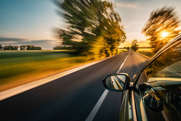 istock A car is driving on the highway, the environment is blurred 1497629894