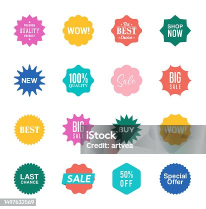 istock Sales, Marketing Bursts and Badges 1497632569