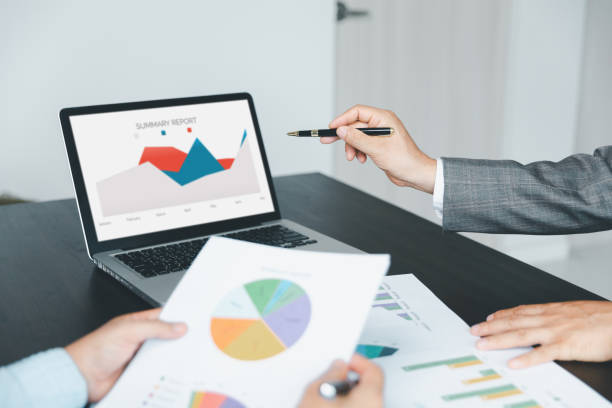 istock Business team collaboration discussing working analyzing with financial data and marketing growth report graph in team, presentation and brainstorming to strategy planning making profit of company. 1497633109