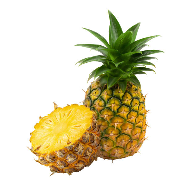 Ripe pineapple is tropical fruit isolated on white background Ripe pineapple is tropical fruit isolated on white background. pineapple stock pictures, royalty-free photos & images
