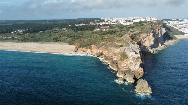 istock Drone shot over Nazare aerial view 1497641454