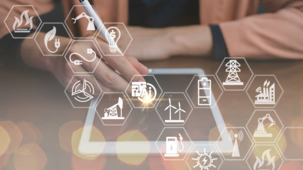 istock Artificial Intelligence (AI) assistant revolutionizing industries the power renewable energy and smart technology to control and optimize resource to sustainable development and a greener future. 1497644773
