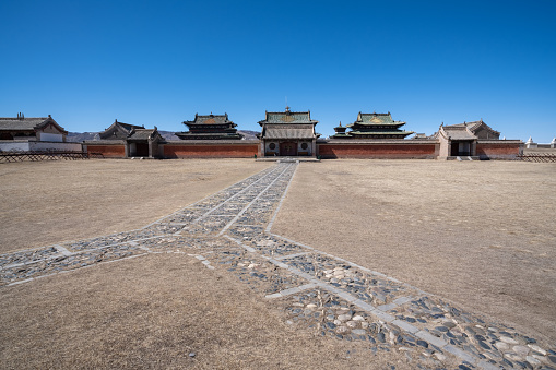 Laviran Temple at Erdene Zuu Monastery, is probably the earliest surviving Buddhist monastery in Mongolia located on Kharkhorin CityErdene Zuu Monastery, is probably the earliest surviving Buddhist monastery in Mongolia. Its part of the Orkhon Valley Cultural Landscape UNESCO World Heritage Site