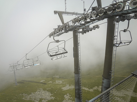 ski chair lift pictured in zakopane poland